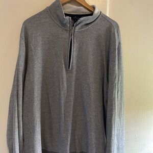 Brooks Brothers 2XL 1/4 Zip Gray Casual Sweater